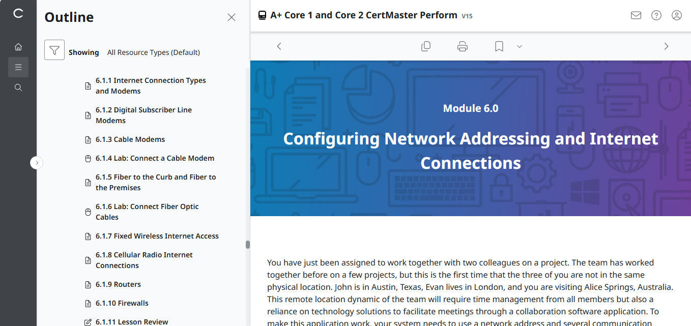 CompTIA A+ Core 1 & 2 CertMaster Perform (V15) (4 Month Access)