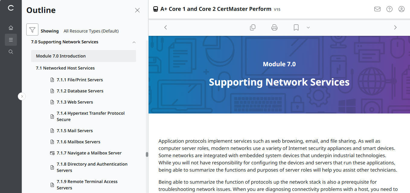 CompTIA A+ Core 1 & 2 CertMaster Perform (V15) (4 Month Access)