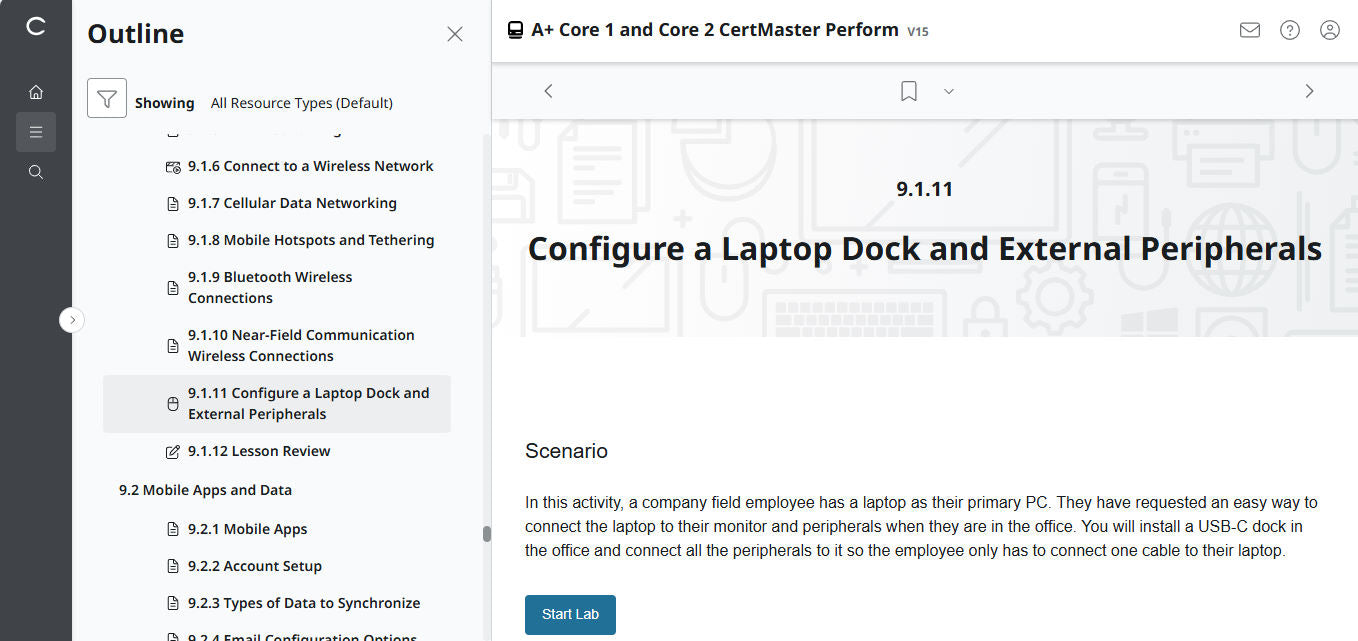 CompTIA A+ Core 1 & 2 CertMaster Perform (V15) (4 Month Access)