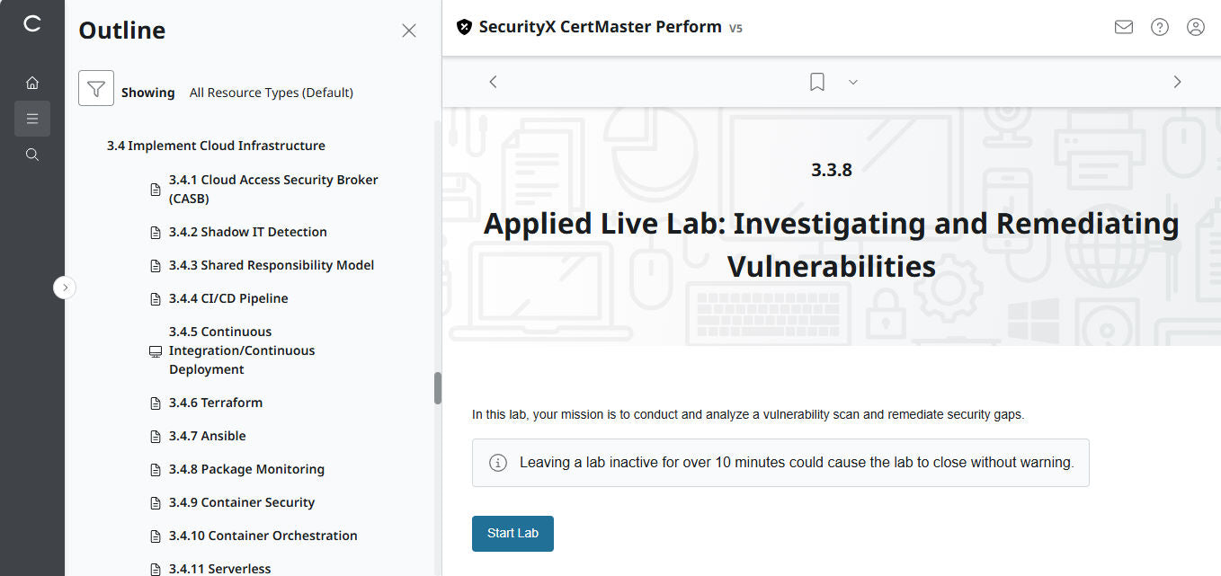 CompTIA CertMaster Perform – SecurityX CASP+ CAS-005 - 3 Months Access