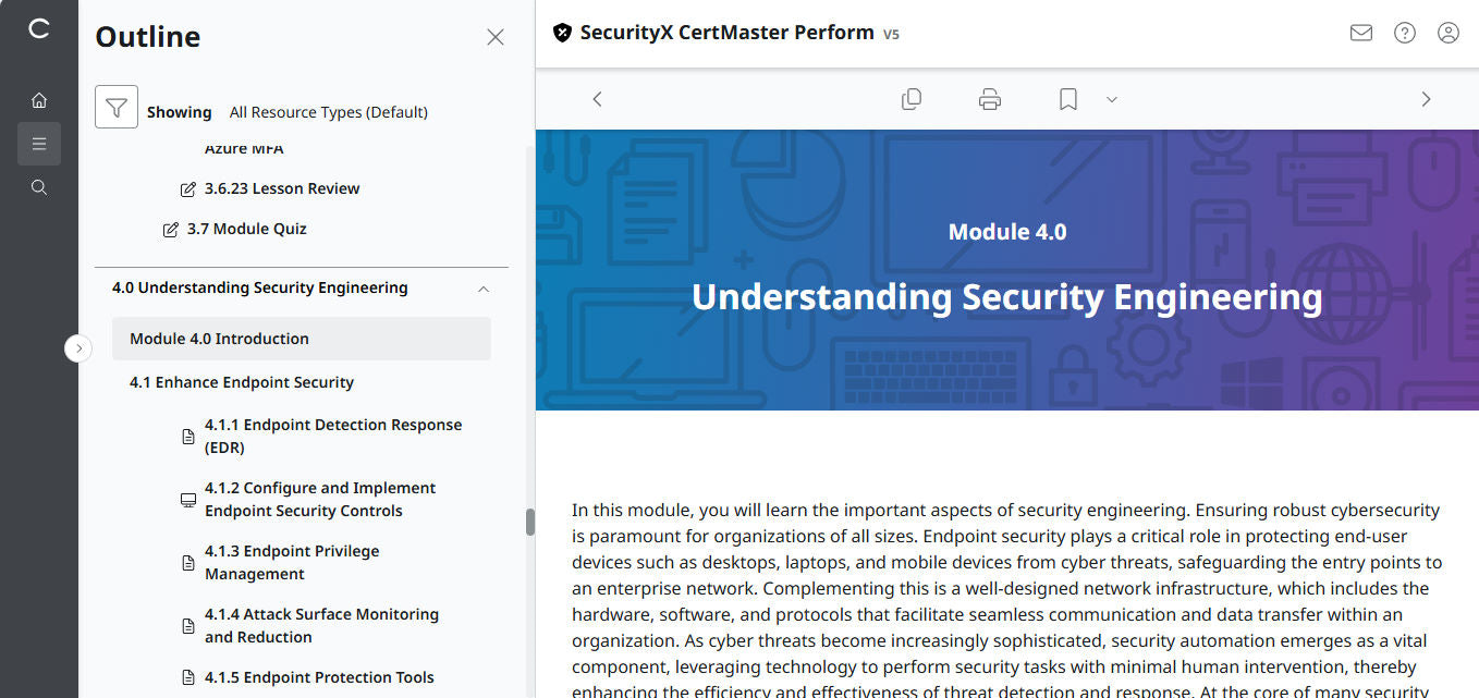 CompTIA CertMaster Perform – SecurityX CASP+ CAS-005 - 3 Months Access