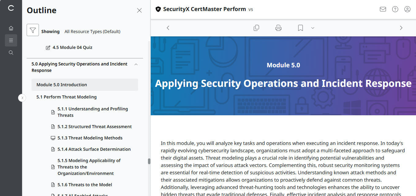 CompTIA CertMaster Perform – SecurityX CASP+ CAS-005 - 3 Months Access