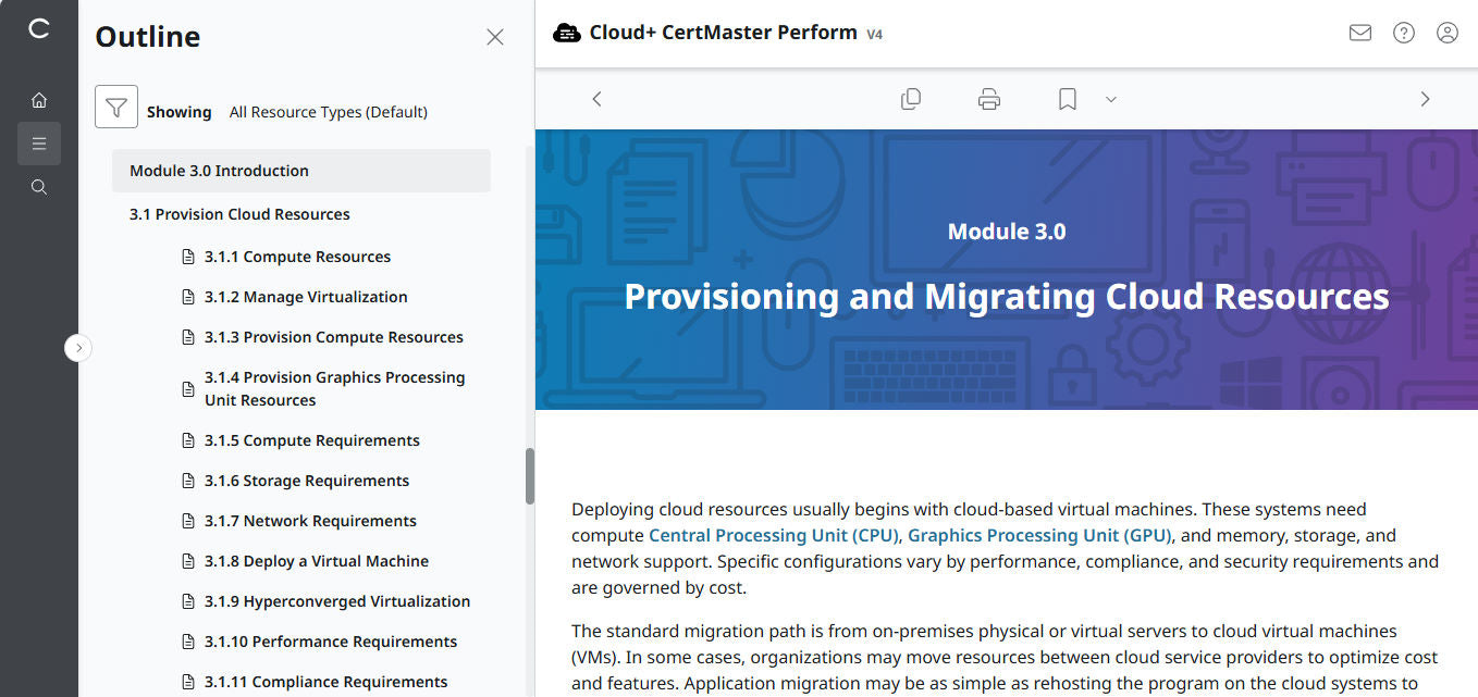 CompTIA Cloud+ CertMaster Perform (CV0-004) – 3ヶ月アクセス (🛒特別オファー)