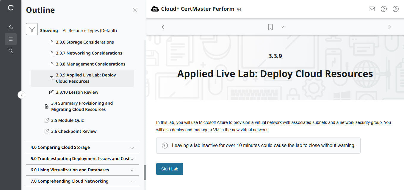 CompTIA Cloud+ CertMaster Perform (CV0-004) – 3ヶ月アクセス (🛒特別オファー)