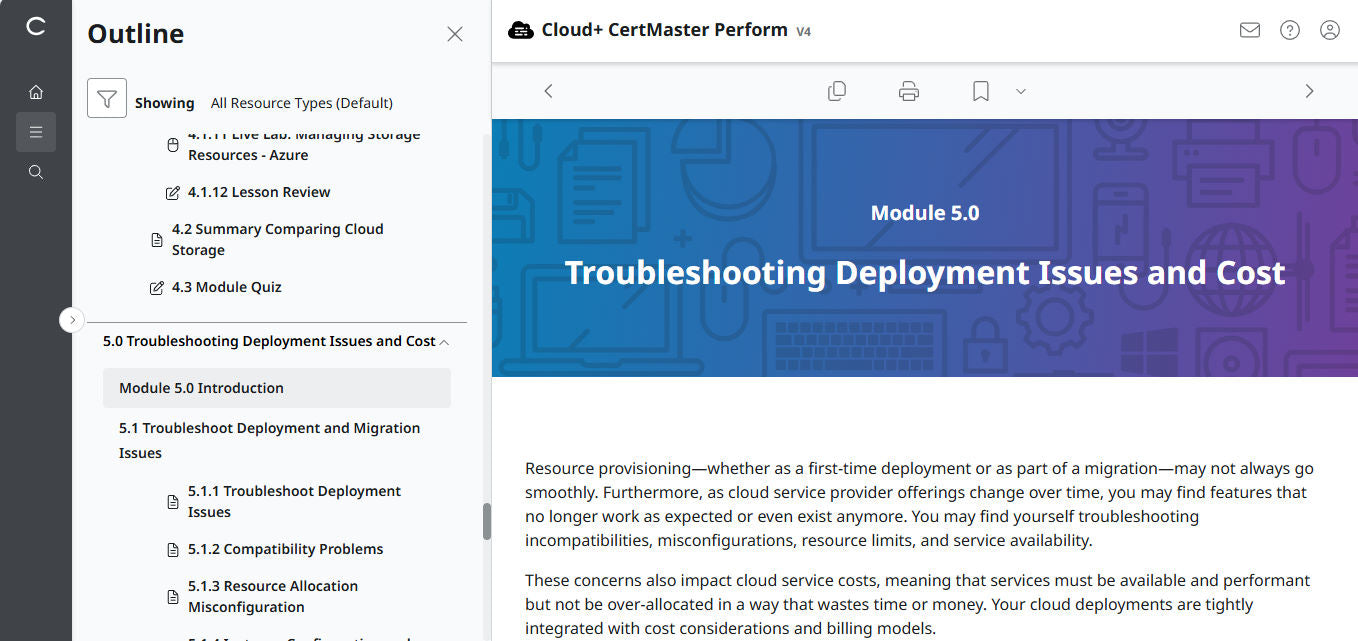 🛒Special Offer - CompTIA Cloud+ CertMaster Perform (CV0-004) – 3-Month Access