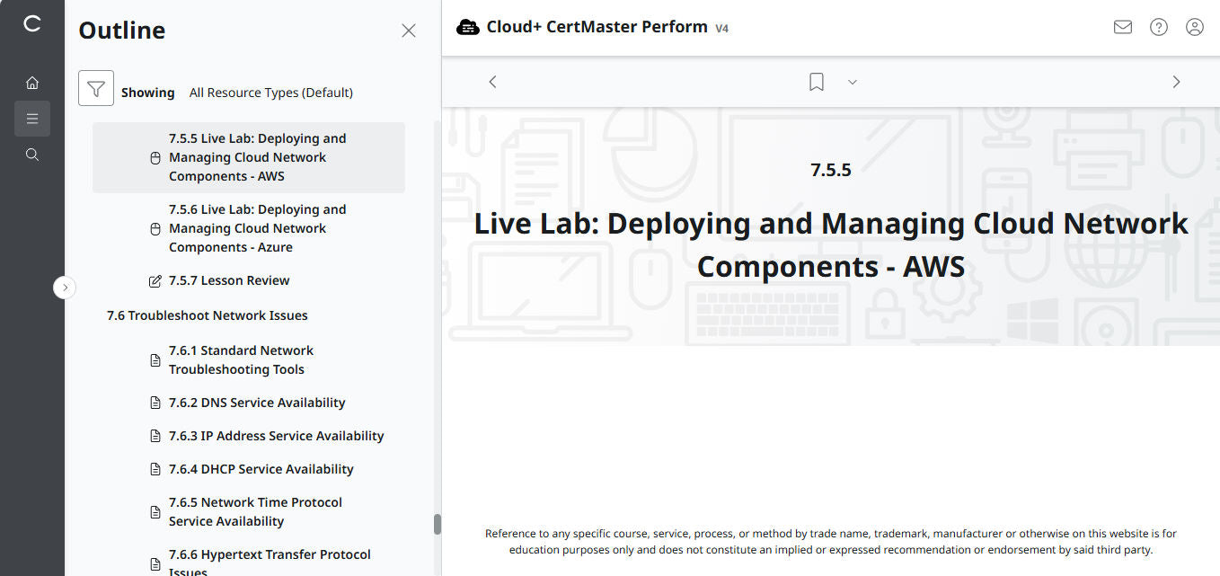 CompTIA Cloud+ CertMaster Perform (CV0-004) – 3ヶ月アクセス (🛒特別オファー)
