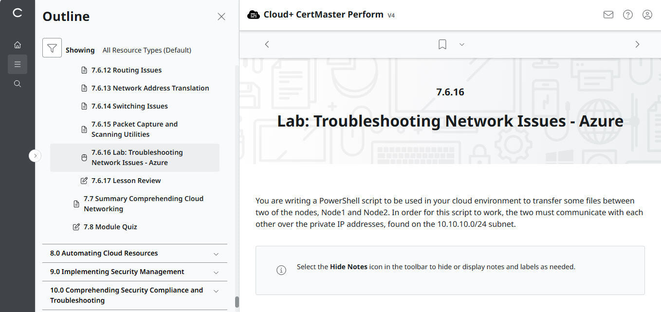 CompTIA Cloud+ CertMaster Perform (CV0-004) – 3ヶ月アクセス (🛒特別オファー)