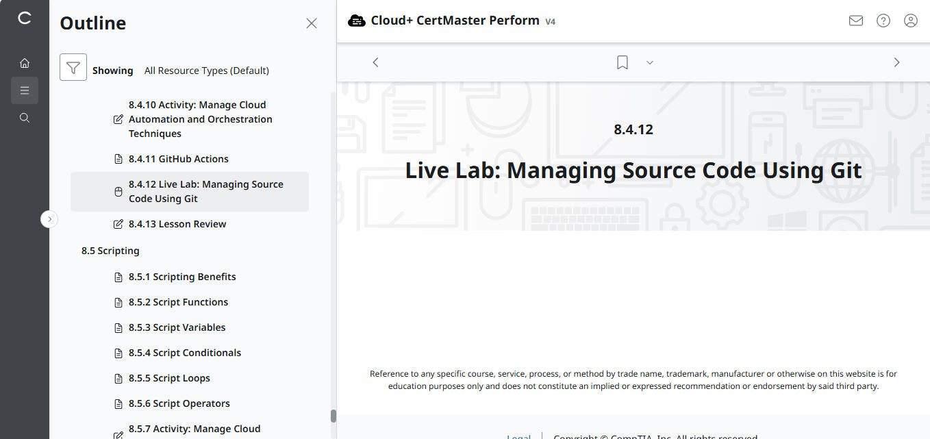 CompTIA Cloud+ CertMaster Perform (CV0-004) – 3ヶ月アクセス (🛒特別オファー)