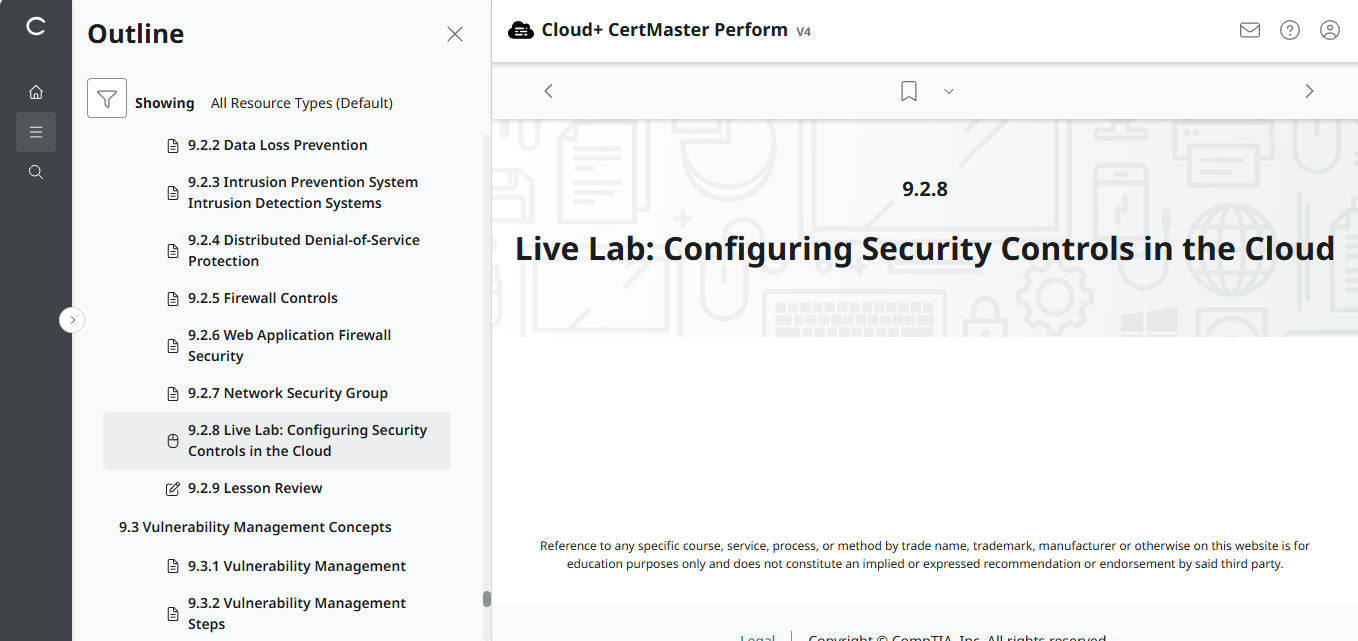 CompTIA Cloud+ CertMaster Perform (CV0-004) – 3ヶ月アクセス (🛒特別オファー)