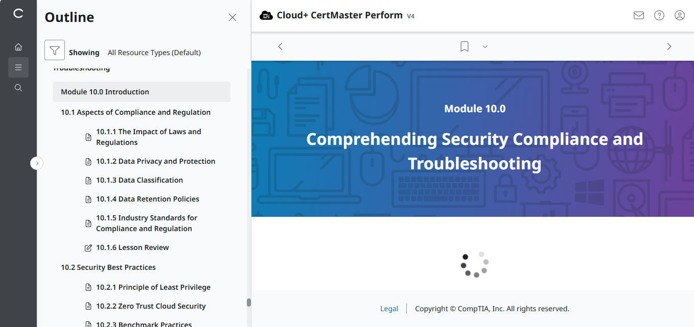 CompTIA Cloud+ CertMaster Perform (CV0-004) – 3ヶ月アクセス (🛒特別オファー)