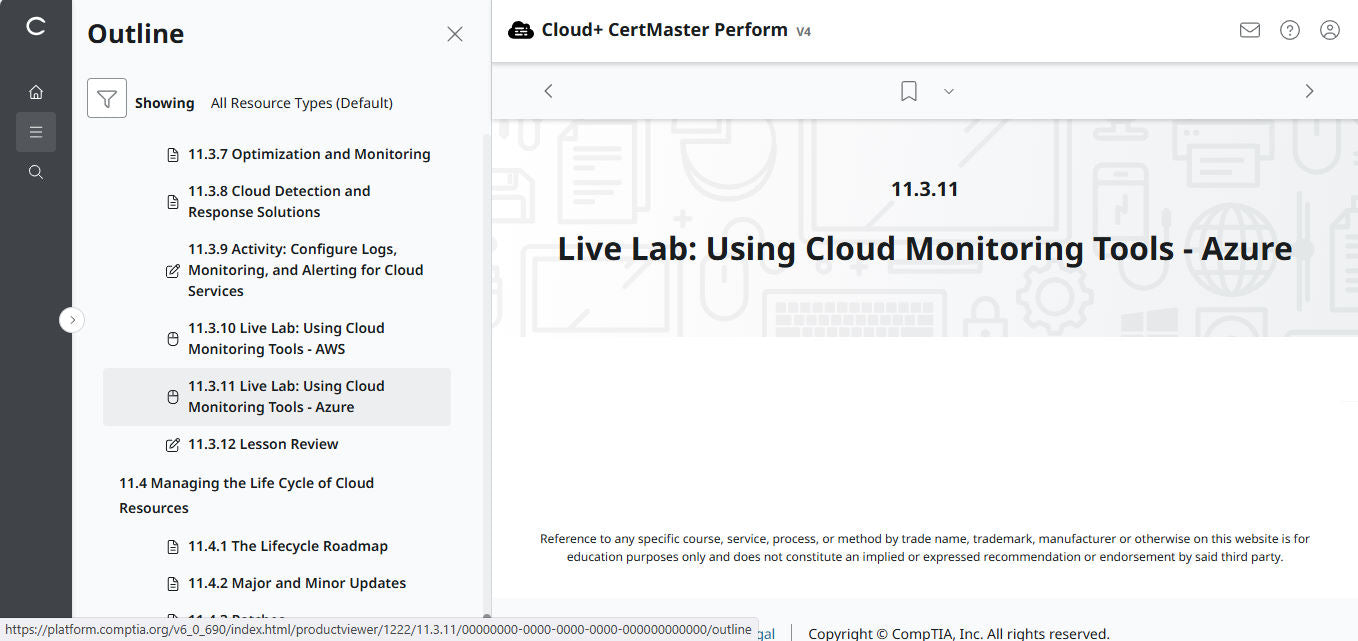 CompTIA Cloud+ CertMaster Perform (CV0-004) – 3ヶ月アクセス (🛒特別オファー)