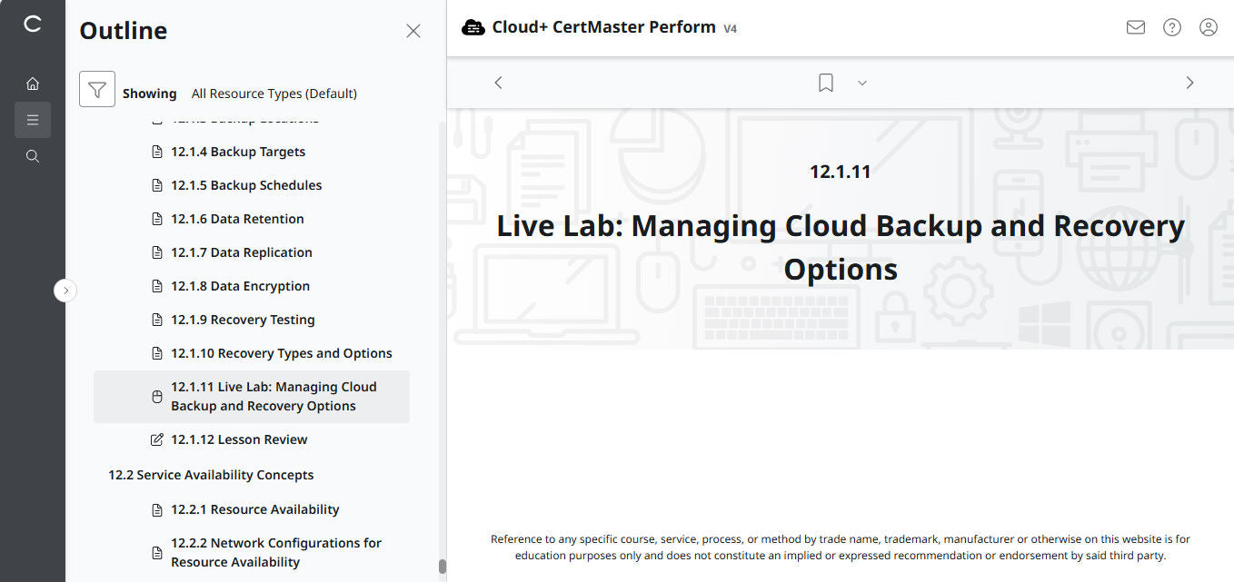 CompTIA Cloud+ CertMaster Perform (CV0-004) – 3ヶ月アクセス (🛒特別オファー)