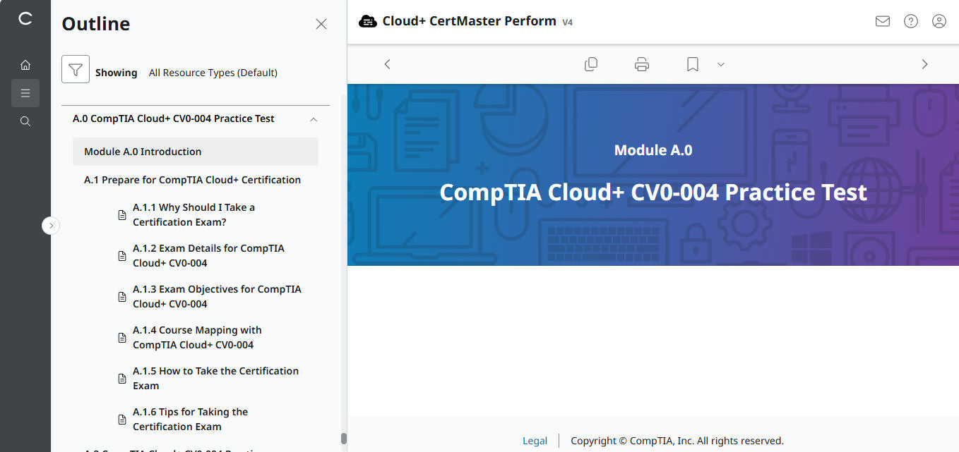 CompTIA Cloud+ CertMaster Perform (CV0-004) – 3ヶ月アクセス (🛒特別オファー)