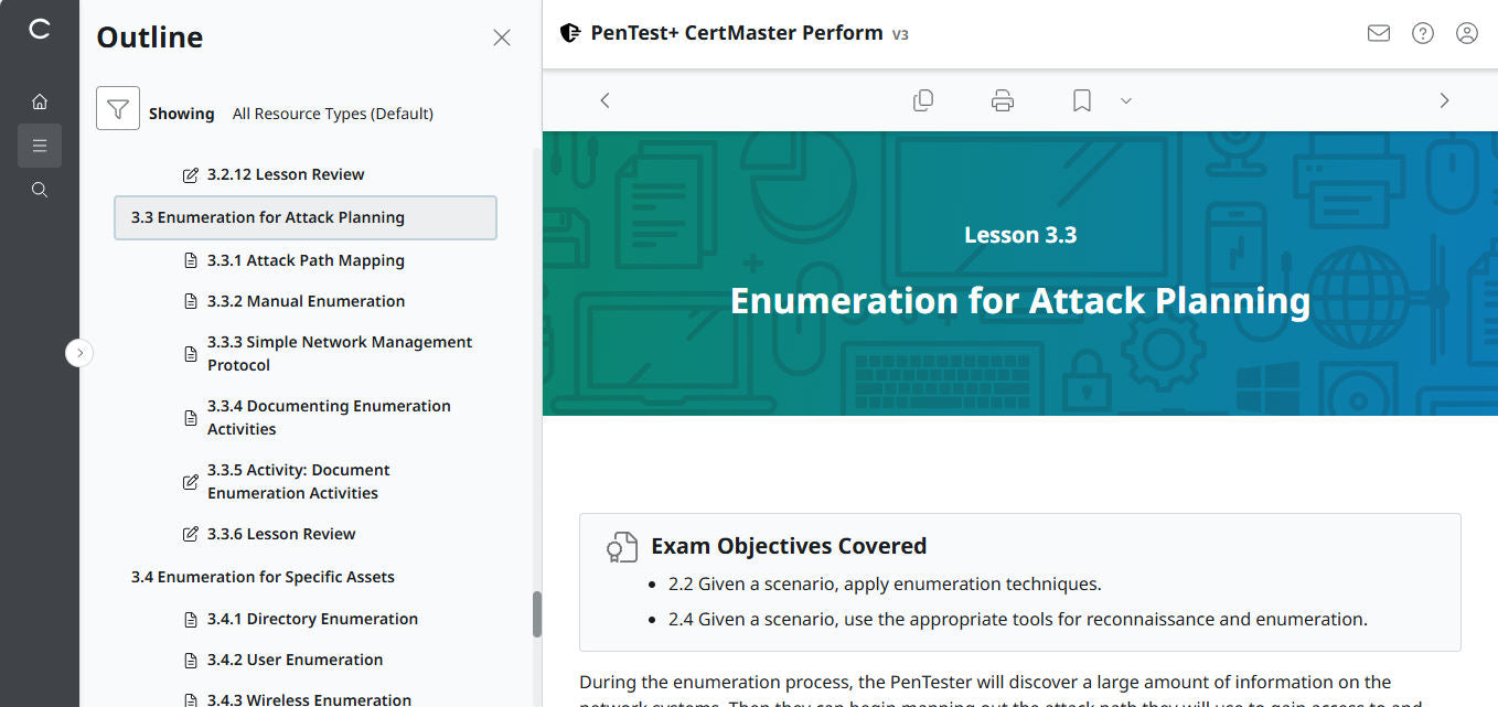 CompTIA PenTest+ CertMaster Perform  PT0-003 (V3) - 3 Month Access
